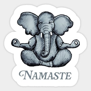 Namaste Elephant Yoga Sticker